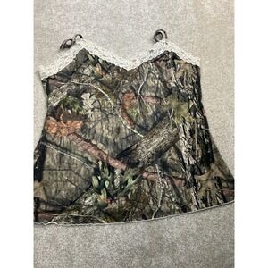 Wilderness Dreams Camo Camisole 3XL Brown Lace Trim Mossy Oak Country Gorpcore